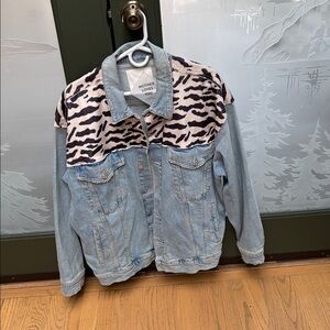 Mother’s Denim Jacket with Animal Print from Mother